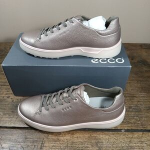 ECCO Sz 11 11.5 EU42 Shoes Golf Tray Hydromax Spikeless Warm Grey NEW